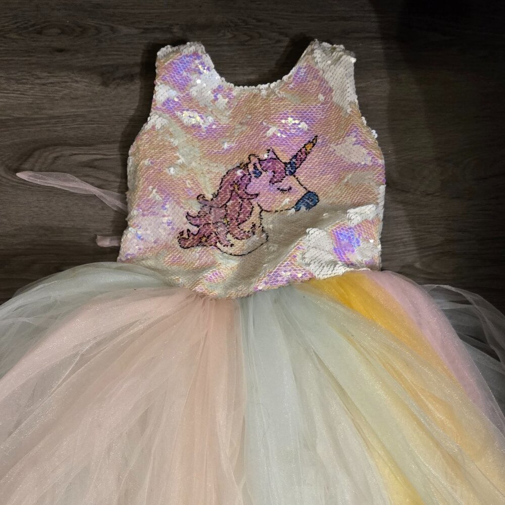 UNICORN PRINCESS DRESS • Storybook Sparkle for Every Occasion Size 7/8